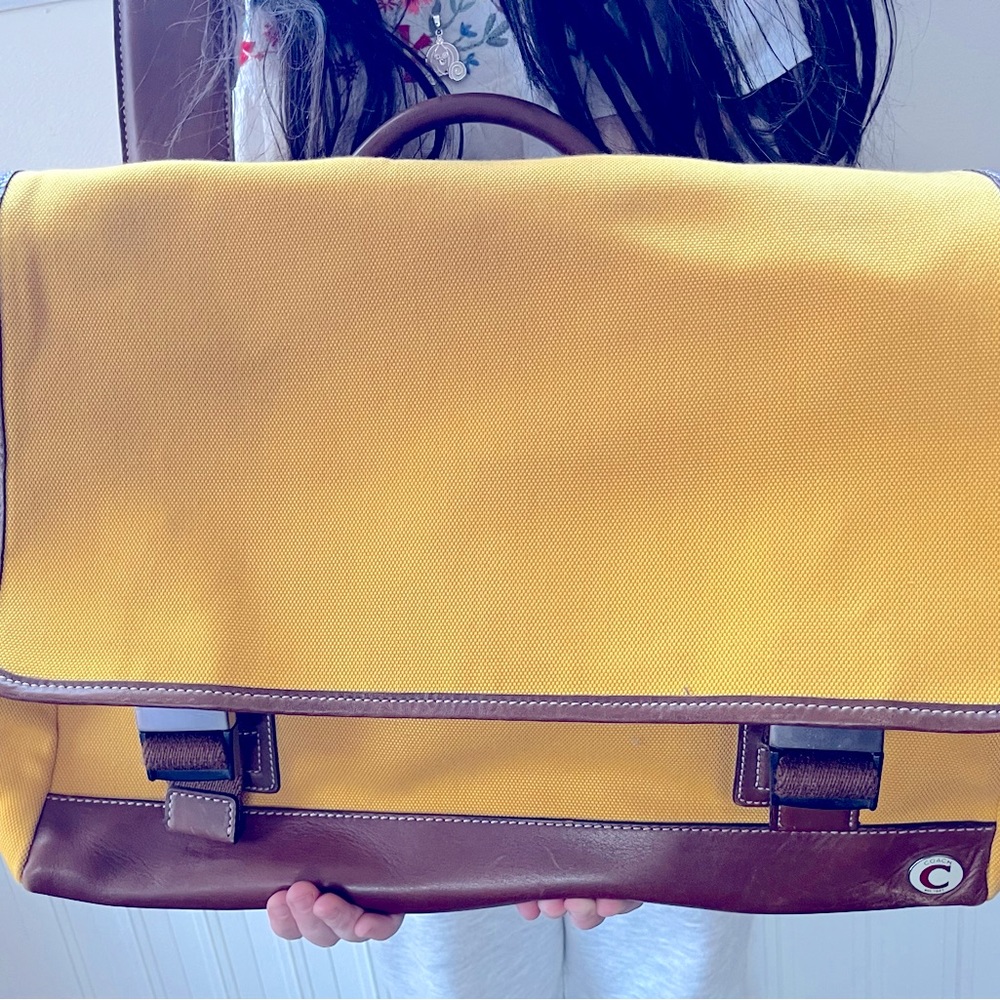 Beautiful Yellow Coach Laptop/work bag